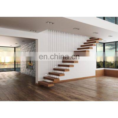 European Indoor Vertical Wire Railing Stainless Steel Cable stair floating staircase