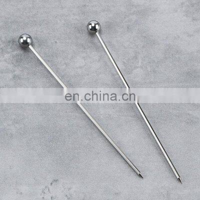 Food Services Stainless Steel Flat Metal Decorative Reusable Luxury Cocktail Picks photo-5