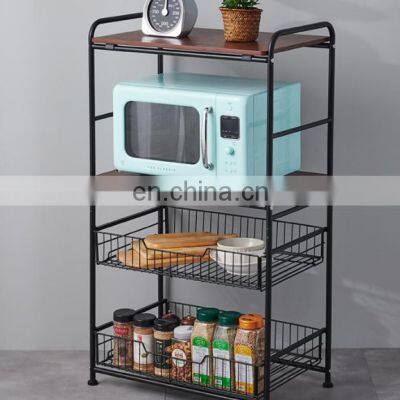 Hot Sale In 2022 Movable Kitchen Shelf Storage Racks Storage Cabinet Shelf photo-4