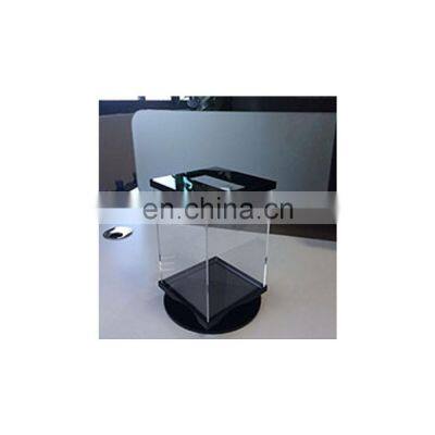 Акриловая вращающаяся подставка, регулируемый акриловый держатель брошюр photo-3