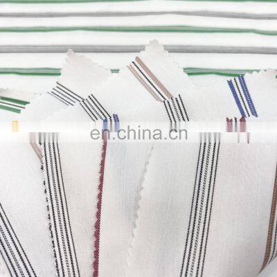 Rayon Nylon Cotton Polyester Spandex Bright Yarn Stripe Woven Fabric for Women Garment photo-5
