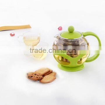 round glass teapot, European glass pot, tea brewer with infuser