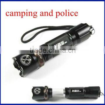 police multifuction led flashlight use for camping and flashlight