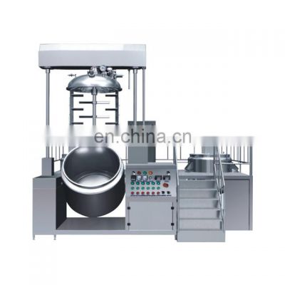 CE, GMP European standard vacuum emulsifying mixer with hydraulic lifting system suitable lotion for face vacuum mixer