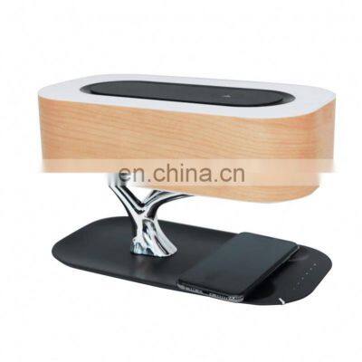 Smart Wireless Charger Tree Table Lamps LED Night Light Bedside Speaker For Room LED Desk Lamp