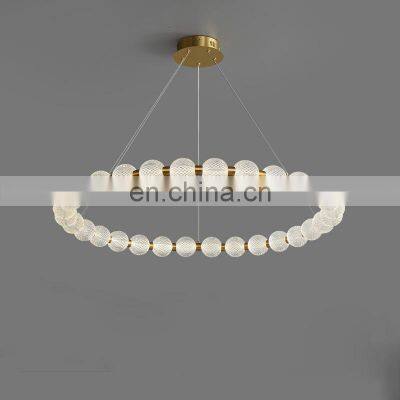 Ball LED Chandelier Hotel Living Room Decorative Lighting Acrylic Ball Pendant Light