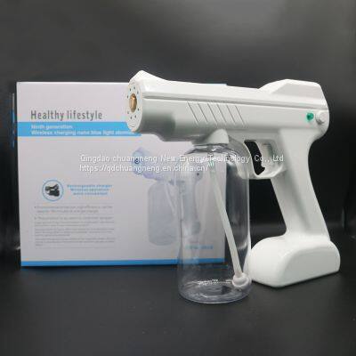 Electrostatic Spray Nano Blue Light Spray Gun Home Office Disinfection 360 Degree Comprehensive Adsorption Sterilization photo-4