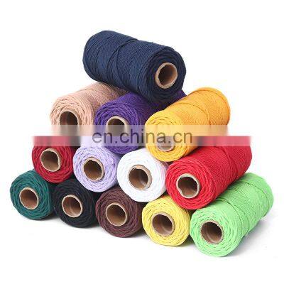 Wholesale Macrame Rolls 3mm cotton cord rope 100 meters/roll 100% cotton natural cotton