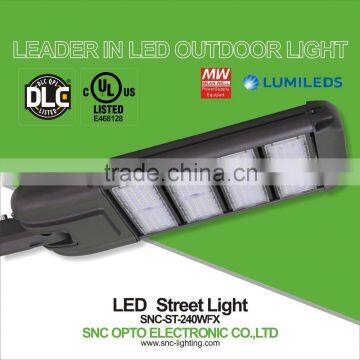 UL DLC approved 240w led street light, high pole led street lighting with 5 years warranty