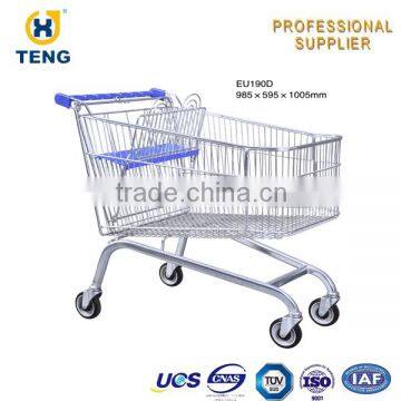 EU180D Europe Style Insulated Supermarket Shopping Trolley With Kids Seat photo-4