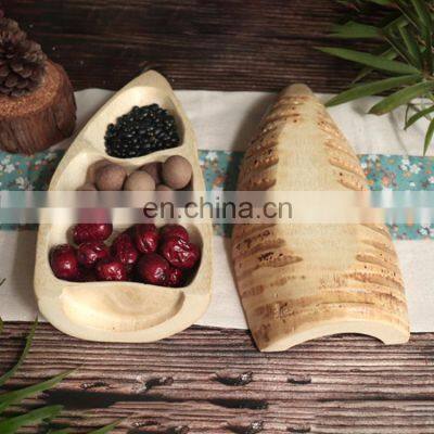 Artificial Bamboo Root Fruit Plate Home Snack Plate Living Room Table Decoration Fruit Plate Bamboo Root Bowl