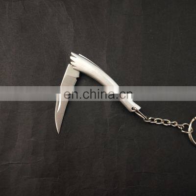 Full Stainless Steel Mini Pocket Knife Foldable Keychain Knife Gift Lady Knife for Man photo-3