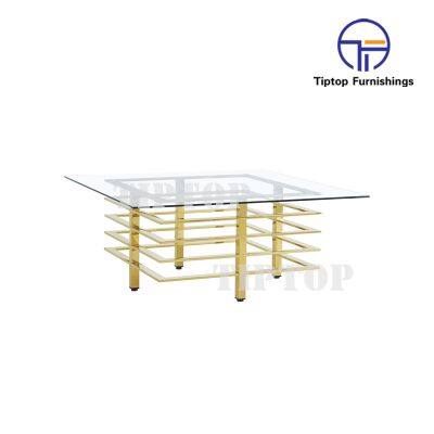 Modern marble center table Stainless Steel Round metal coffee table and end table set