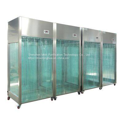 MRJH Explosion-Proof Gmp Clean Room Weighing Laminar Class 100 Flow Hood Simple Dispensing Booth Wheels Portable Weighing Room photo-2