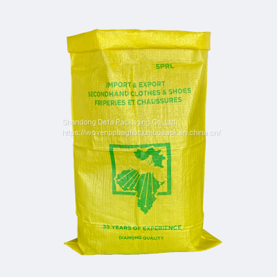 OEM 25kg 50kg White Color Recycle Packaging PP Woven Bag 50kg Cement Flour Rice Fertilizer Food Feed Bag