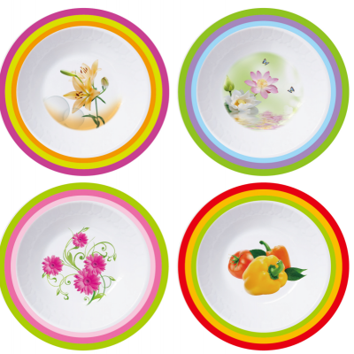 Melamine tableware factory supplier plate bowl serving try