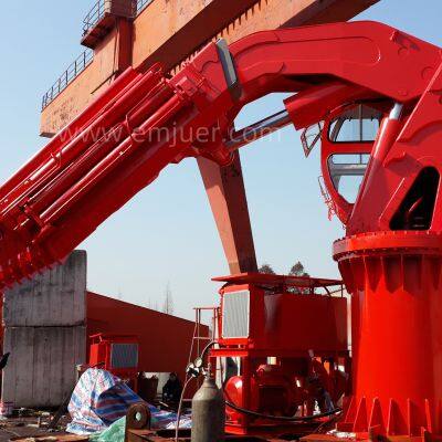 Electric Hydraulic Grab Crane Telescopic Knuckle Boom Crane Lifting Crane on Boat/Deck/Ship photo-3