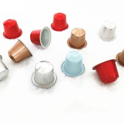 Disposable Colorful Aluminum Foil Nespresso Coffee Capsules