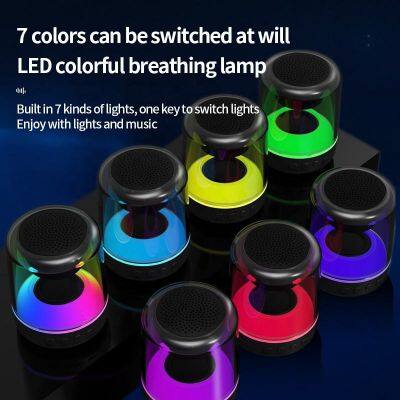 High Capacity Mini Portable RGB LED Light Colorful Bluetooth Party Hifi Sound Wireless Speaker photo-4