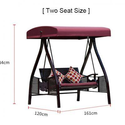 Ready to Ship Outdoor Sunshade Double Seat Swing Chair photo-2
