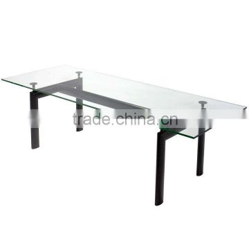 Worldwide dining room furniture 225cm long glass table for dinner