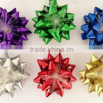 LED light Gift Decorative Ribbon Star Bow for Christmas party Decoration