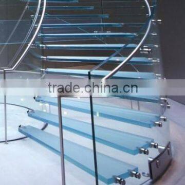 laminate glass bullnose stairs