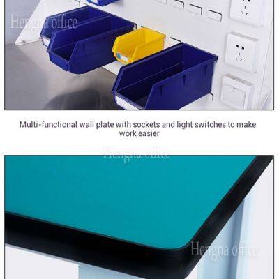 Banc de travail en acier industriel ergonomique avec pieds réglables, tiroirs profonds et surface anti-statique pour ateliers domestiques haut de gamme. photo-4