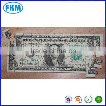 Custom design Real Dollar Bill Jigsaw Puzzle 60 pcs