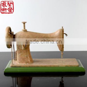 Home Decoration Bronze Sewing Machine Statue Female Figure Sculpture Patented