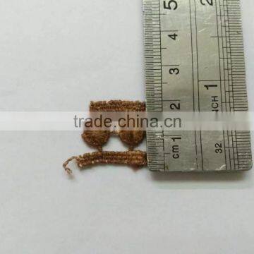 Wholesale Lace Accessory Brown 100% Cotton Embroidery Lace Fabric With Holes photo-2