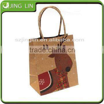 Competitive Brown Kraft Paper Gift Bag With Rope Handle Made in China photo-2