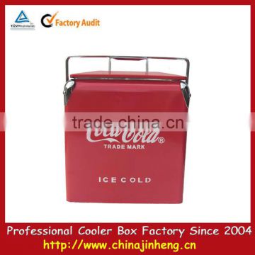 Cola promotional outdoor rolling cooler box