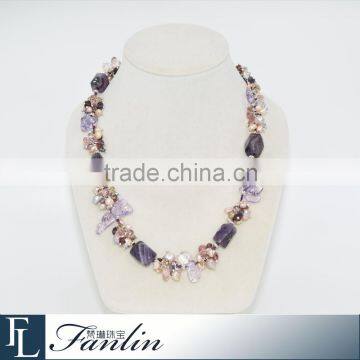 Charming style multicolor nature pearl necklace jewelry