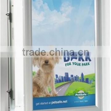 Waterproof lockable Commercial Advertising LED outdoor light box signs-Silver color