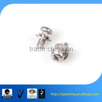 stainless steel hex head spring and round washer sem screw