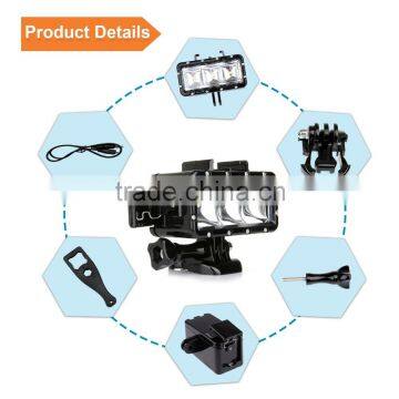 GoPro Waterproof Diving LED Shooting Flash Light Lamp for Gopro 3 3+ 4 Xiaomi yi