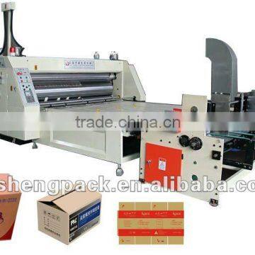 Automatic feeder printing and slotting cardboard machine