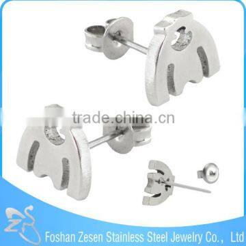 ZS20325 Medical Steel Animal Shaped Stud Earring Girls Butterfly Wing Earrings photo-3