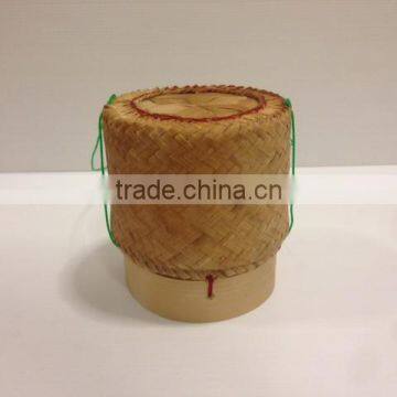 Handmade Bamboo container for holding cooked glutinous rice / Sticky rice