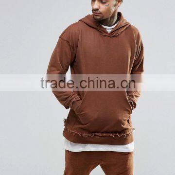 2016 New Style 100%cotton With Pocket Custom Crop Hoodies photo-5