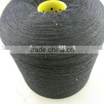 65%polyester 35%cotton black yarn, recycle polyester cotton yarn, 6S 5S yarn for sock, for gloves