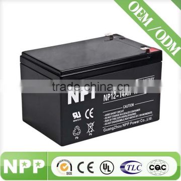 12v14ah lead acid rechargeable battery long life battery for dvd player China factory