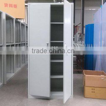 2 Door Steel Cupboard Metal File Cabinet Glass Door Locker