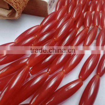 WholeSale 8*30mm Rice Red Agate gemstone loose beads /semi-precious stone