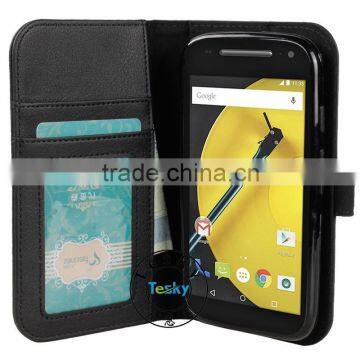 for moto e lte case , 2015 newest wallet pu leather case for moto e lte