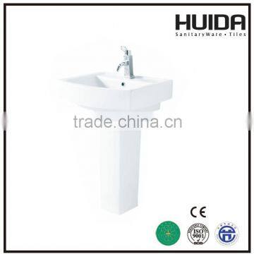 Ceramic Square Full Pedestal Wash Basin