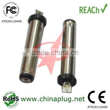 Planished type 1.3mm dc power plug