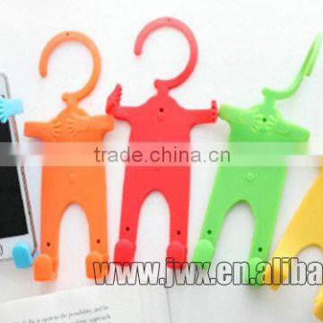 Silicone mobile phone charging holder human shape