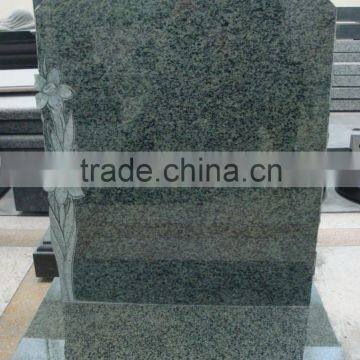 European cheap carved daffodil granite grave tombstone